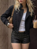 Double-Breasted Cropped Outerwear