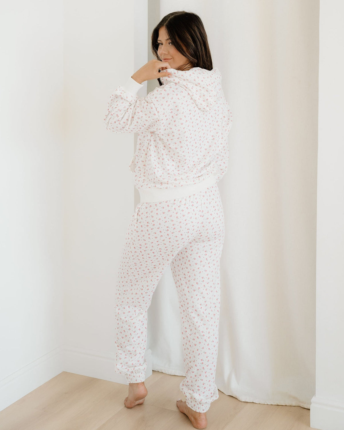 Rose Hoodie Sheath Sweatpants Set
