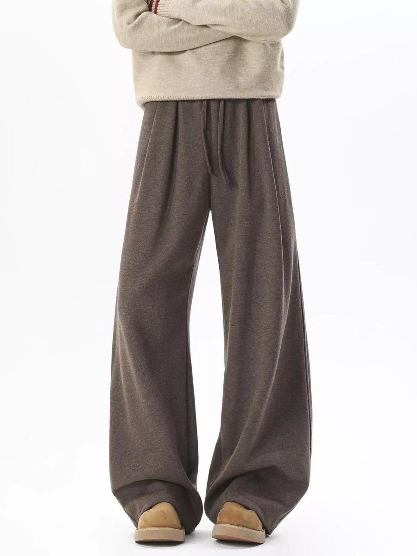 Men's Plus Size Drawstring Wide Leg Pants