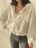 Oversized Sherpa Zip-Up Hoodie