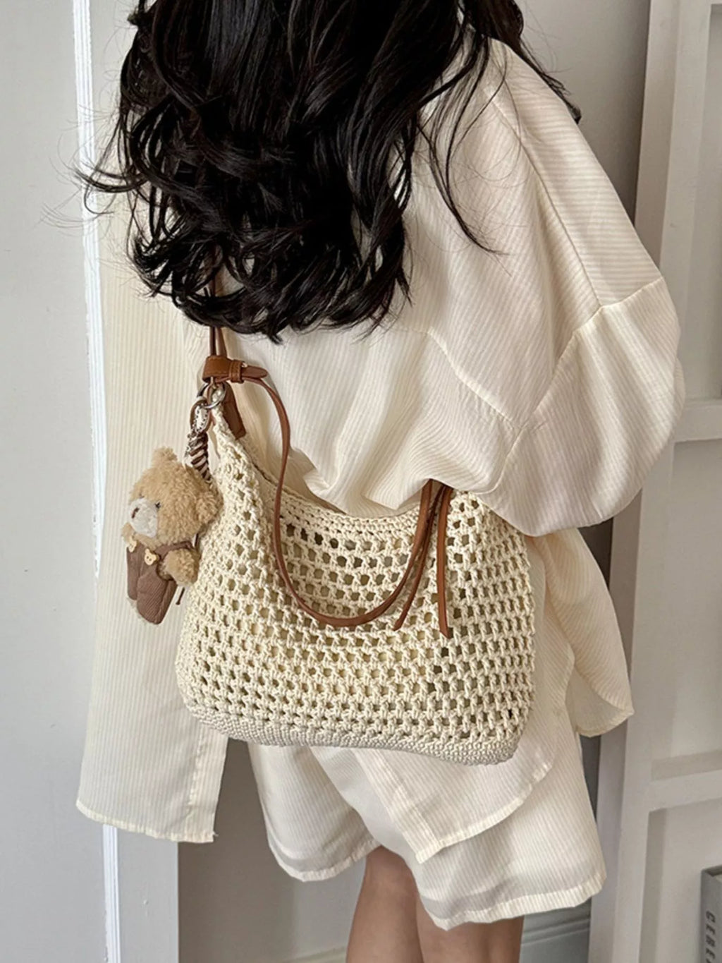 Crochet Knit Crossbody Bag