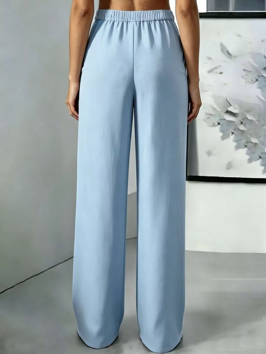 High-Waisted Pleated Wide-Leg Pants