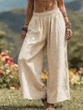 Full Size Bohemian Wide-Leg Pants Plus Size