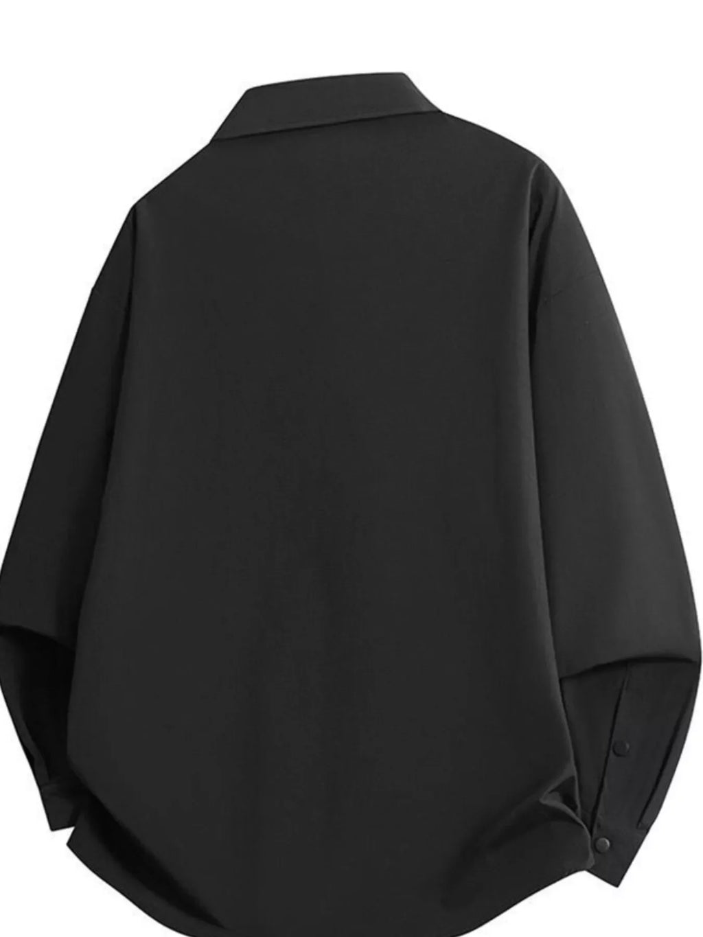 Men's Full Size Snap Down Long Sleeve Shacket Plus Size