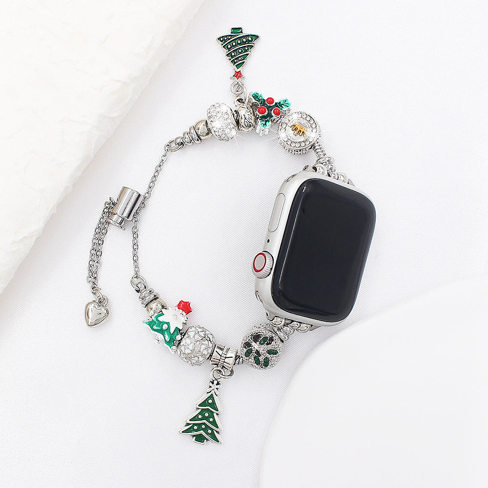 Creative Cartoon Bracelet, Leather Cord Braided Smartwatch Strap