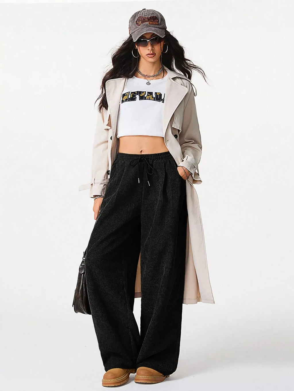 Corduroy Wide Leg Pants
