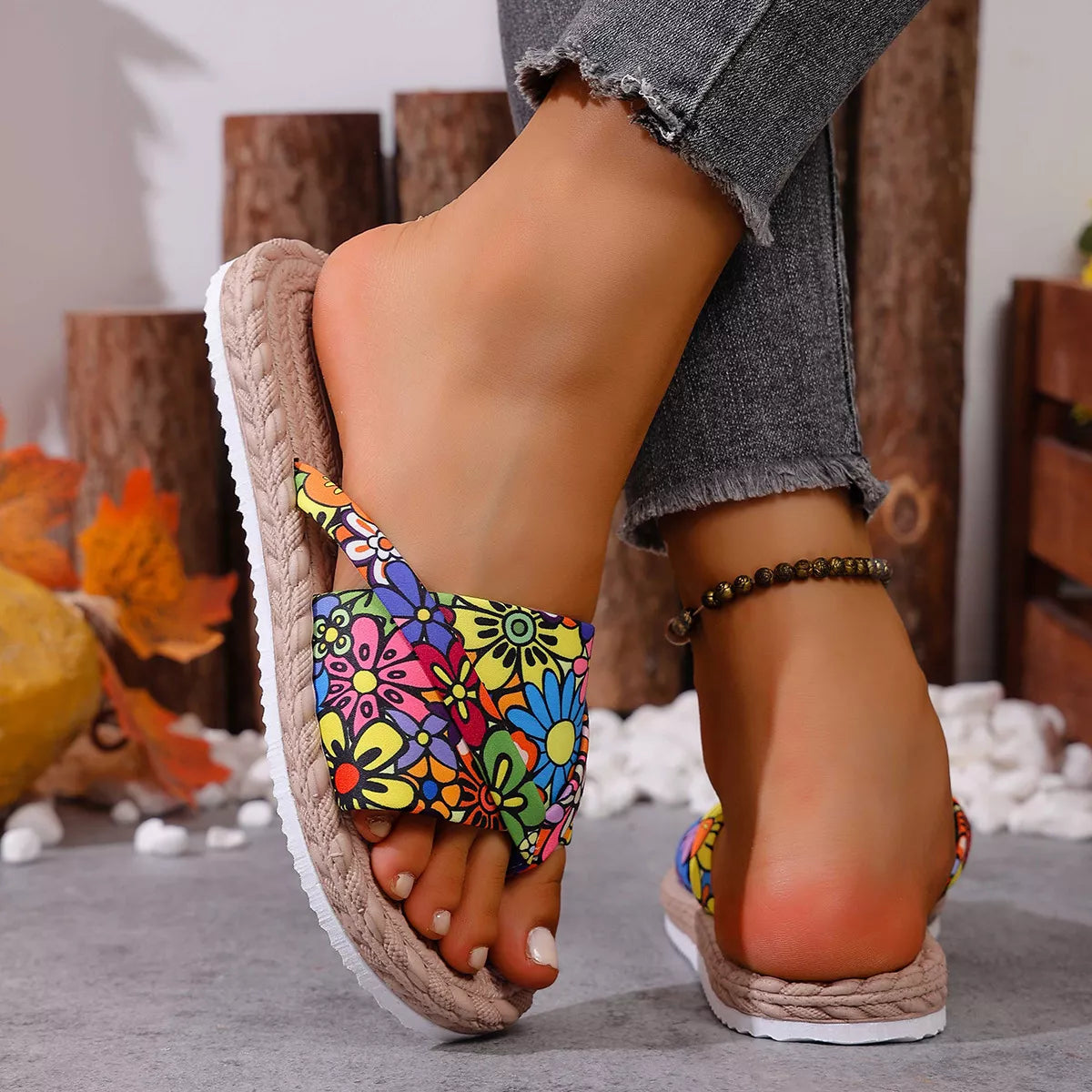 Toe Post Flats Sandals