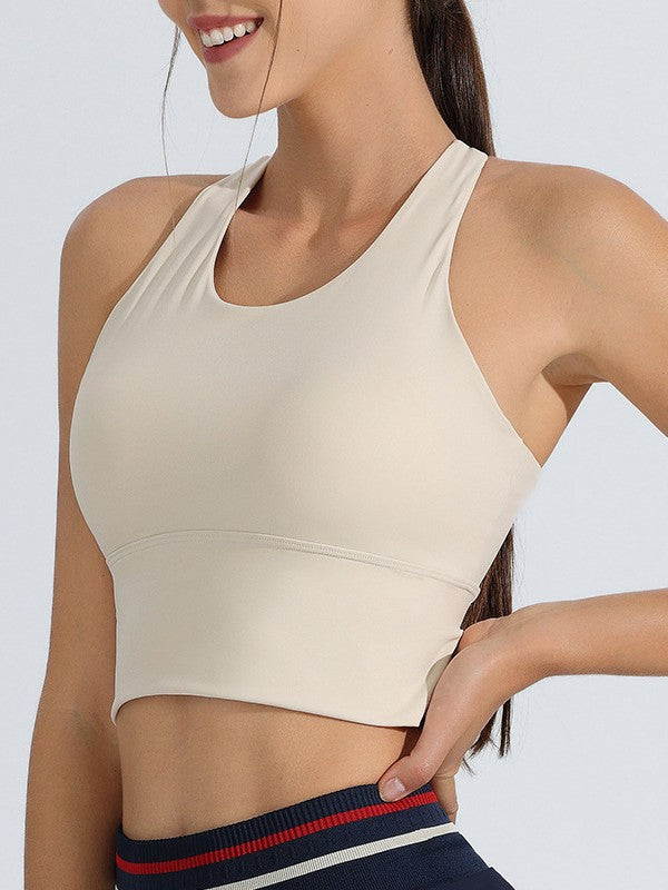Shock-resistant High-strength One-piece Fixed Yoga Sports Bra Vest For Running