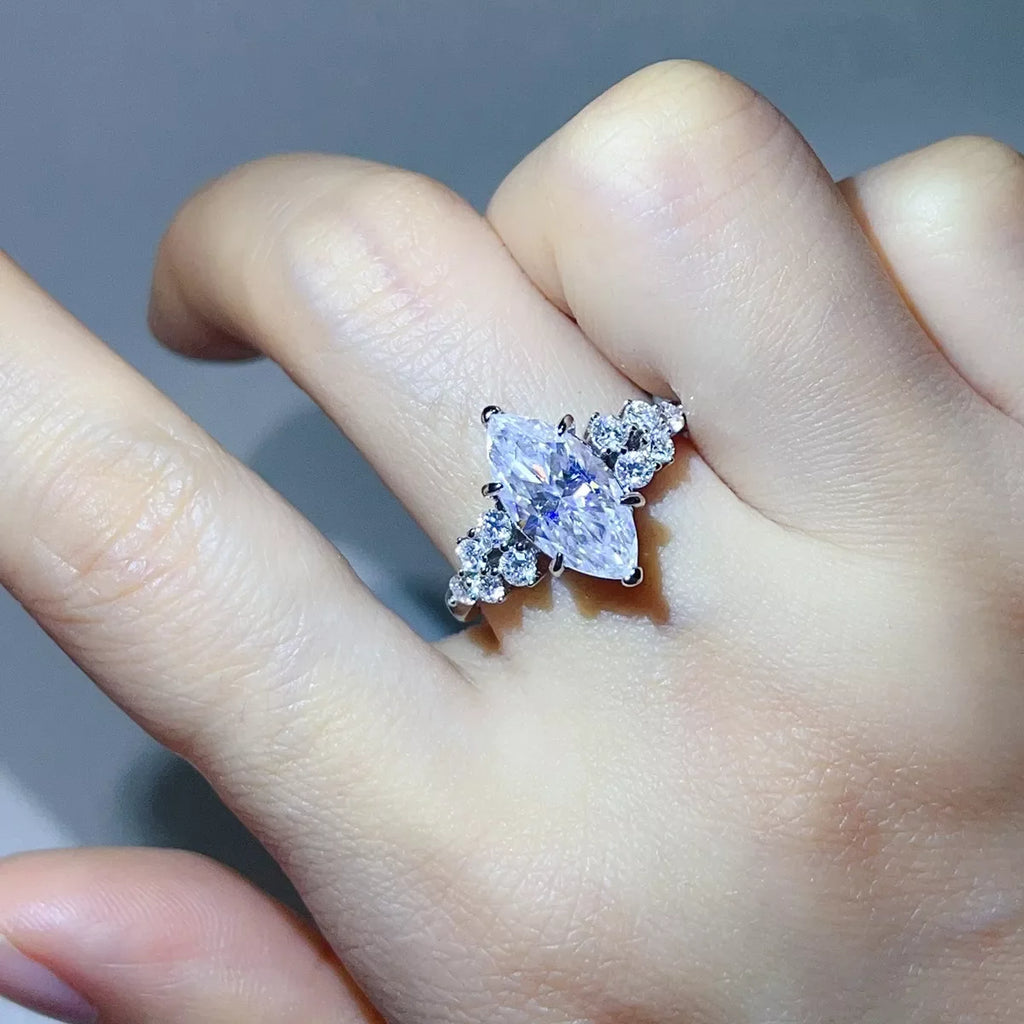 5 Carat 925 Sterling Silver Moissanite Ring