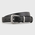 Leather Belt with Silver Buckle