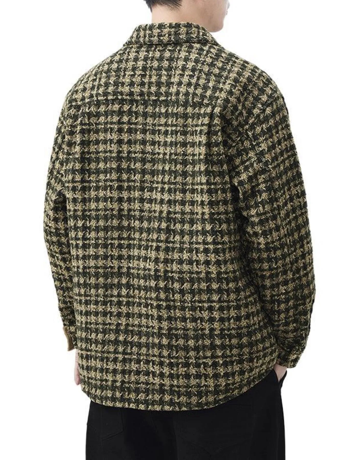 Men's Plus Size Button Up Long Sleeve Jacket