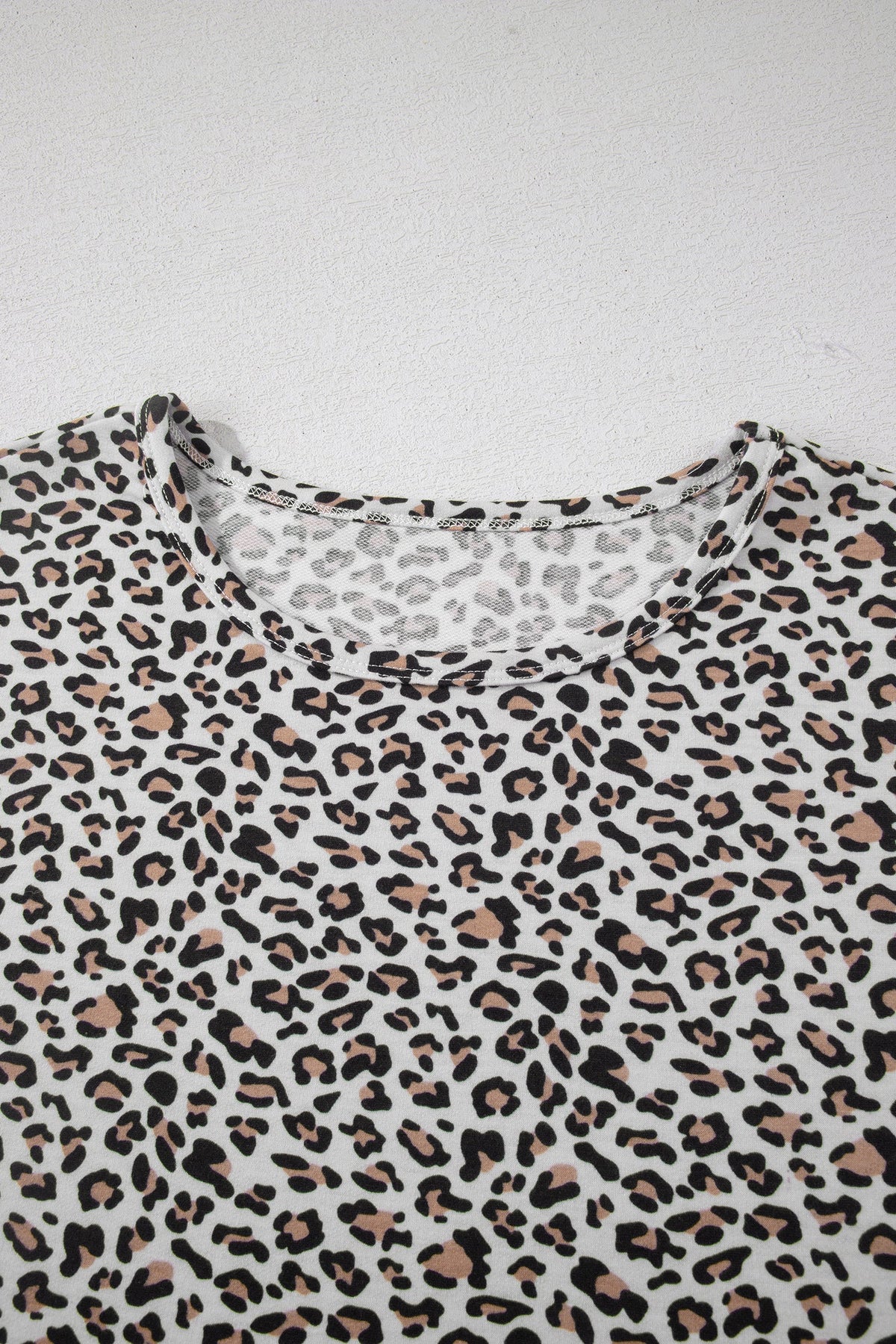 Leopard Loose Tee & Drawstring Waist Pants Set