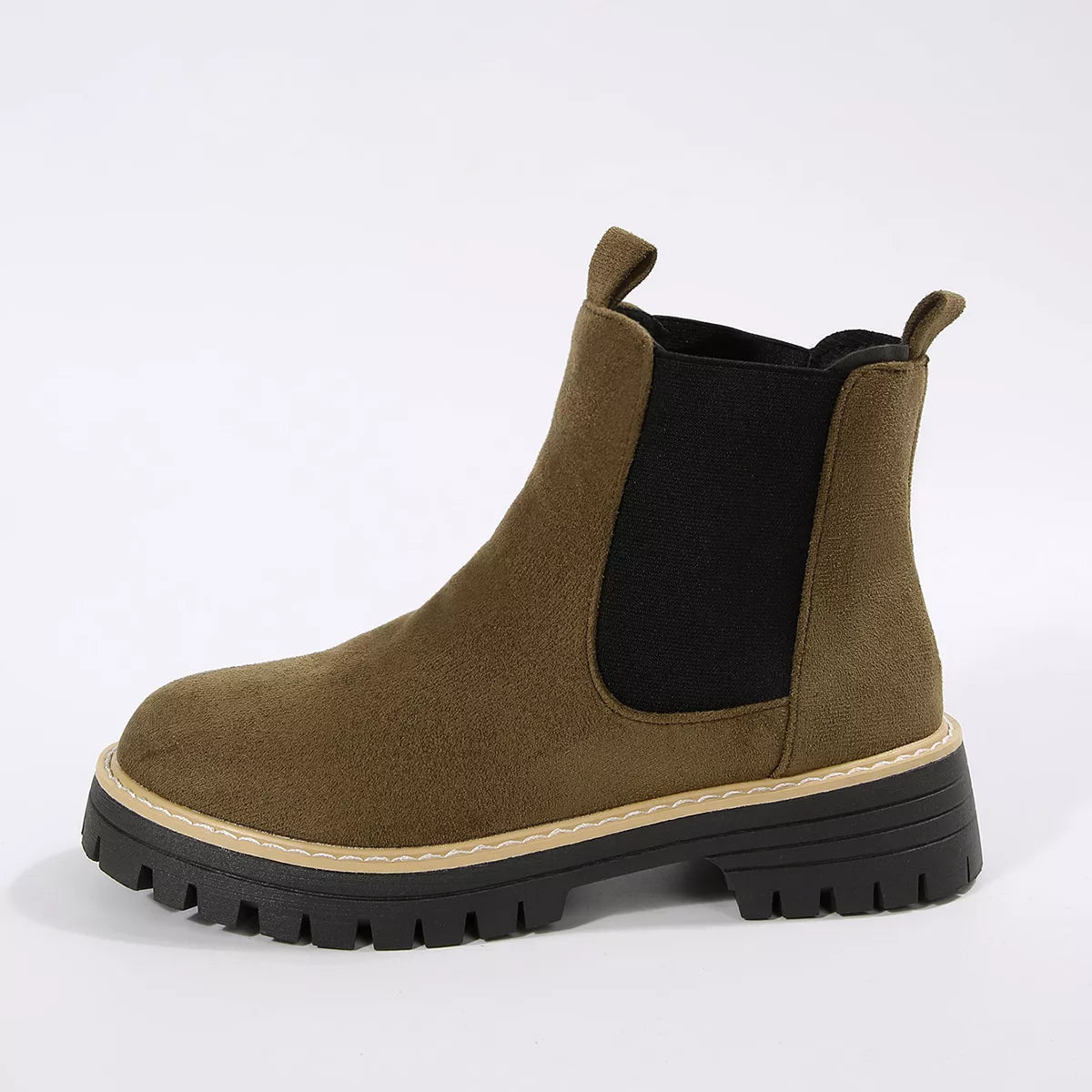 Round Toe Block Heels Boots