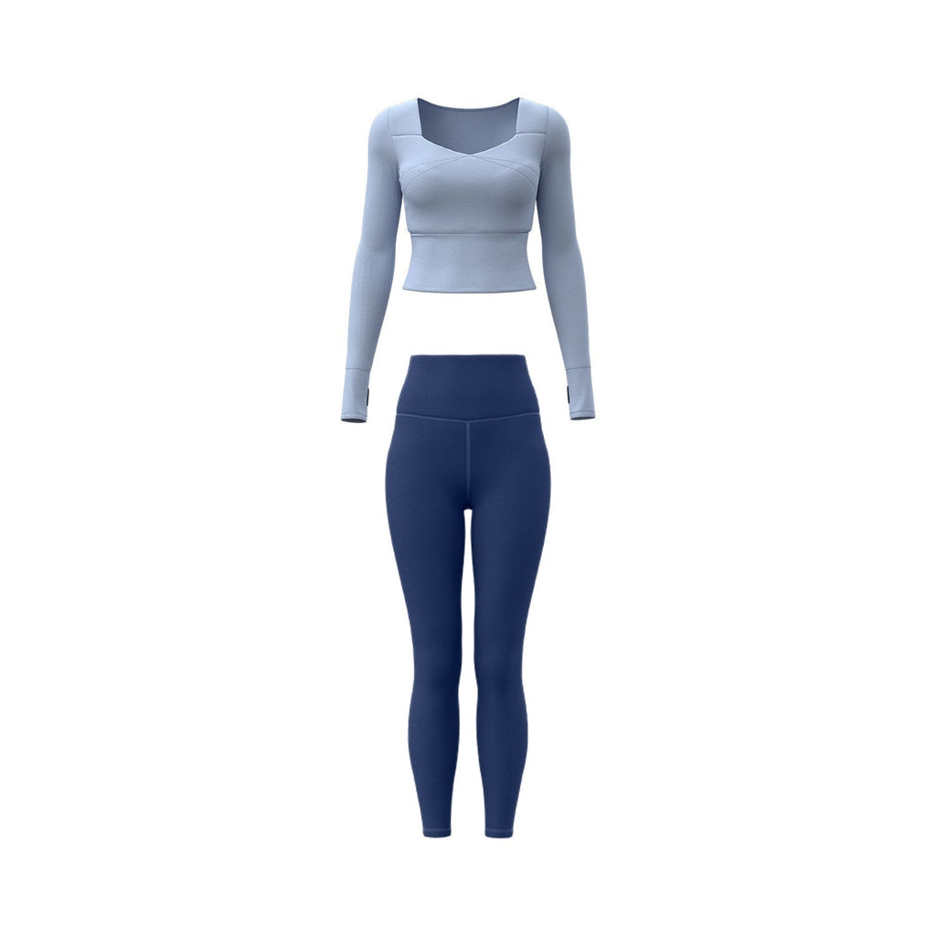 Seamless Long-sleeve Yoga Set Fitness Wear
