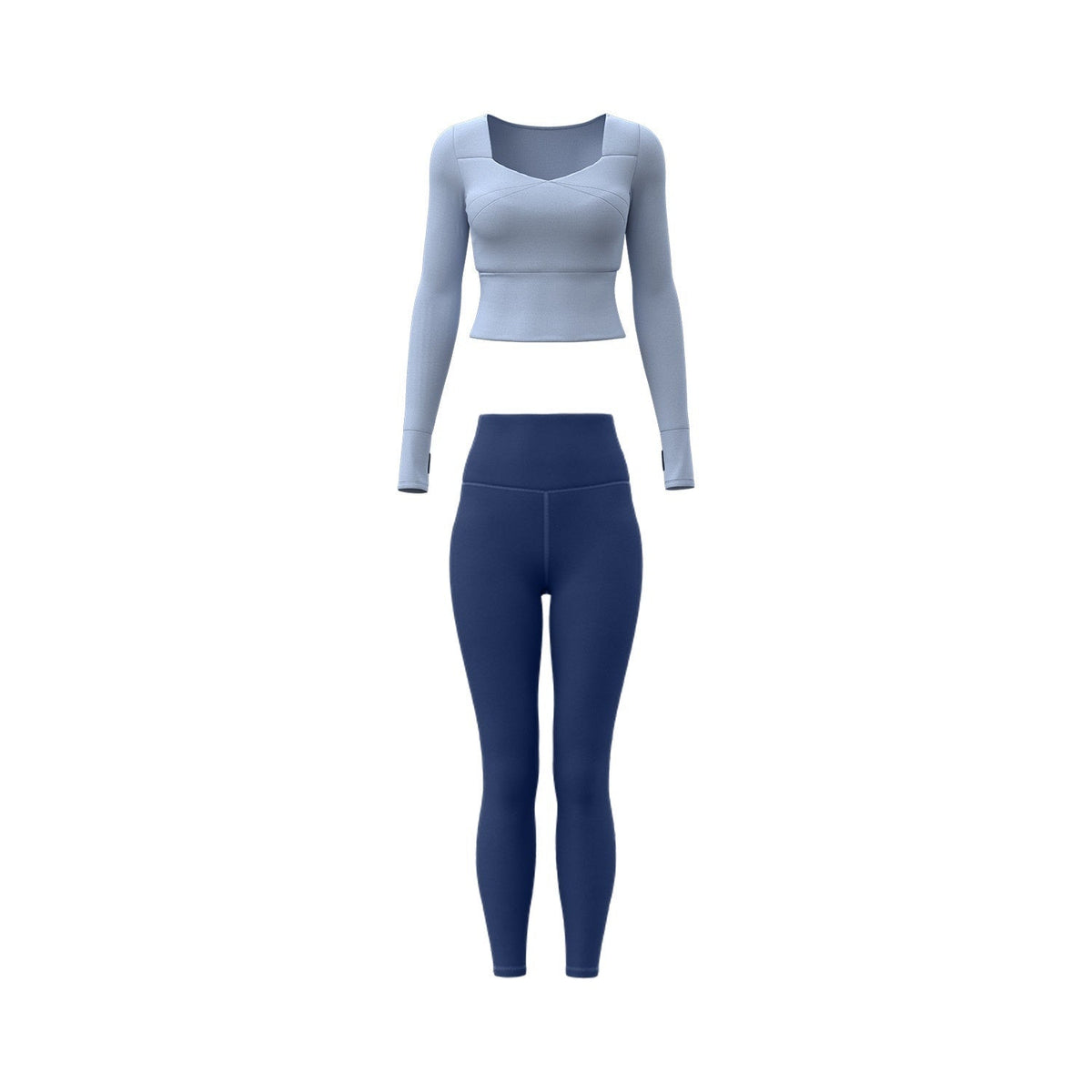 Seamless Long-sleeve Yoga Set Fitness Wear