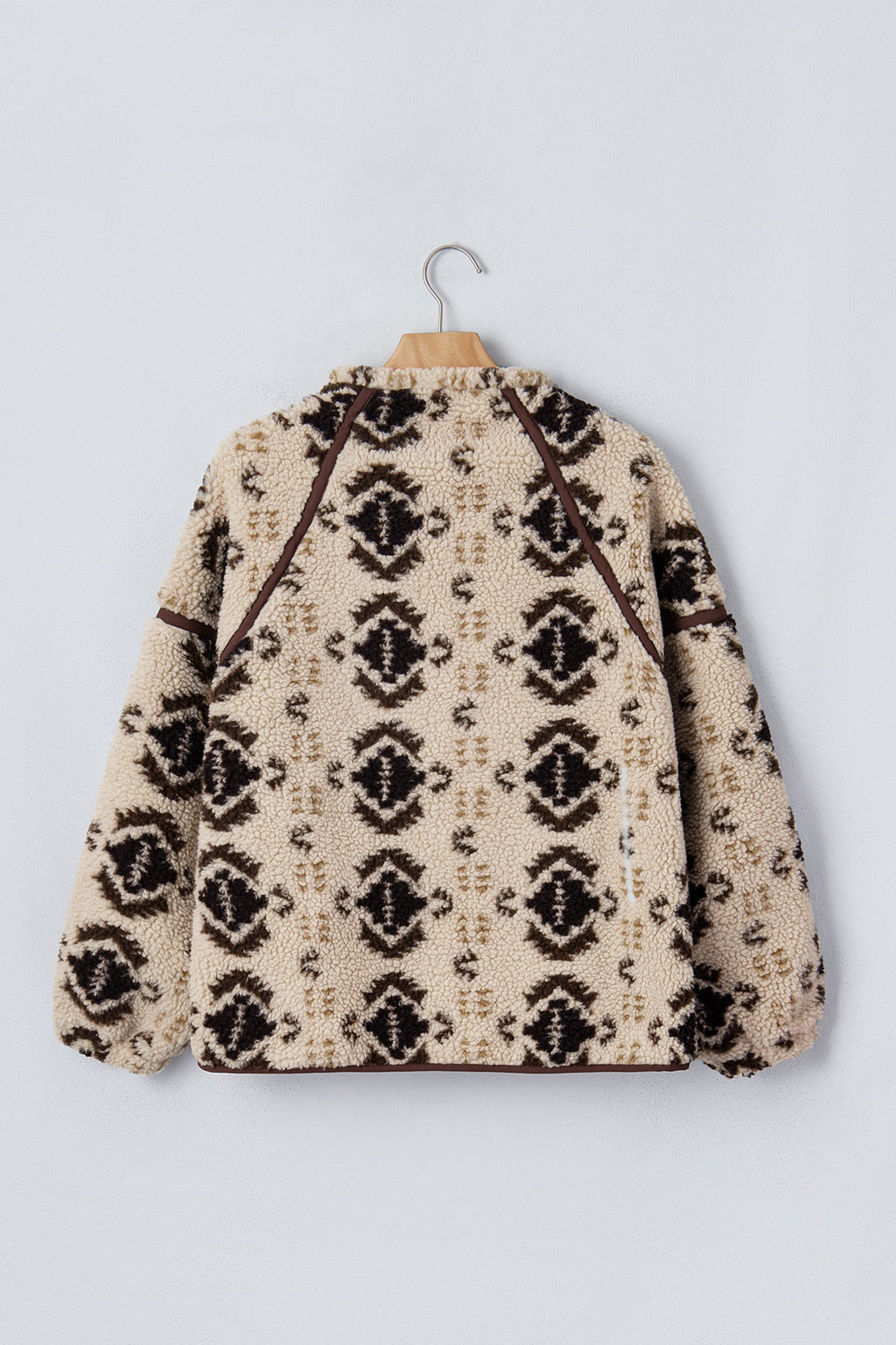 Western Geometric Fleece Half Zip Sweatshirt