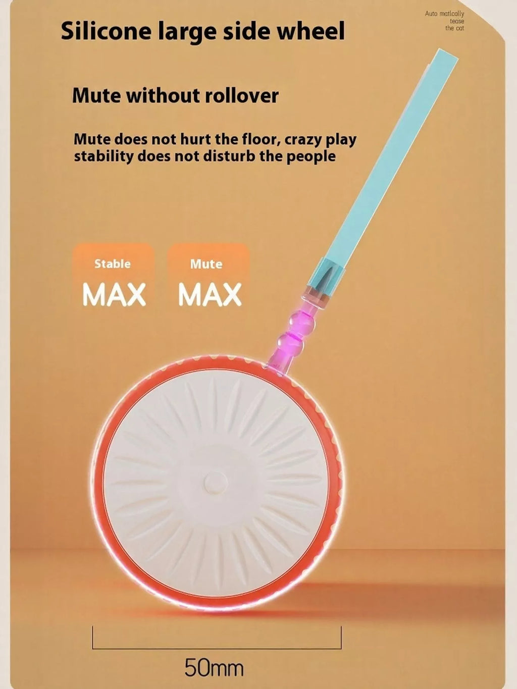 Interactive Self-Rotating Feather Pet Chase Toy