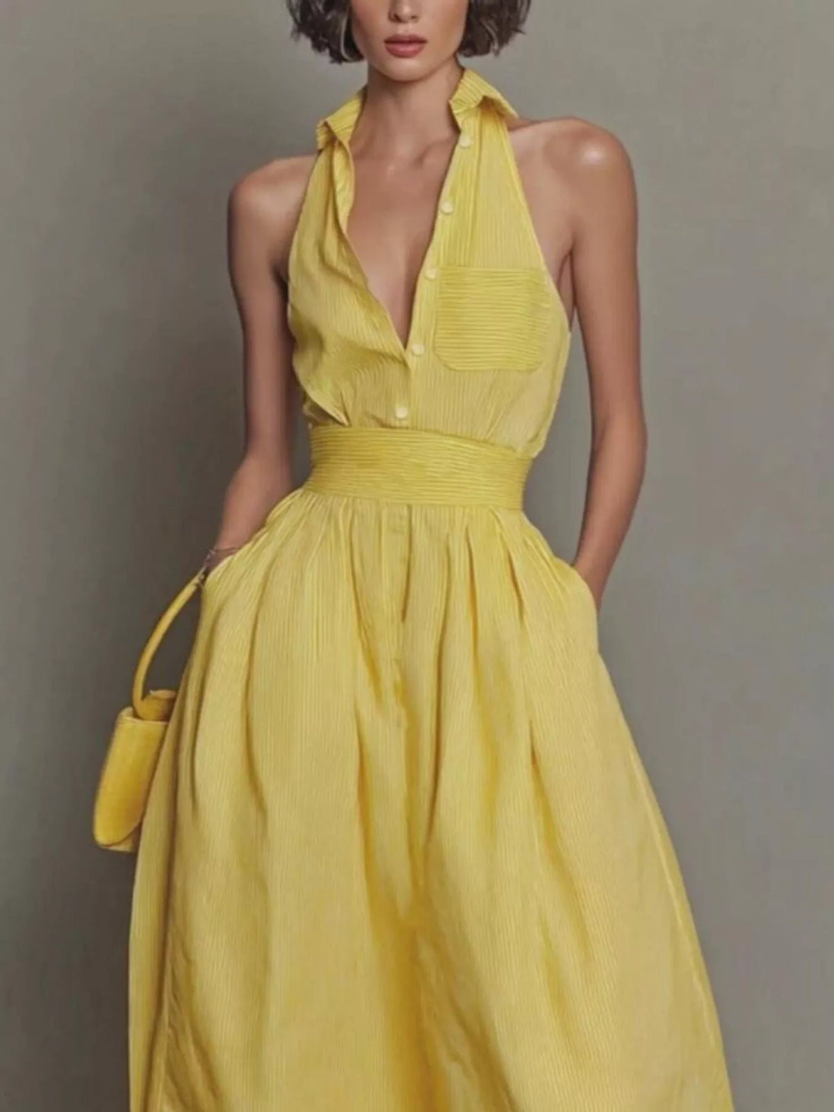 Sleeveless Maxi Dress with Pockets