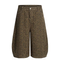 Men's Leopard Print Wide-Leg Capris