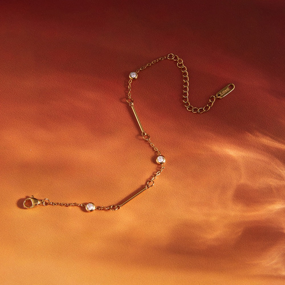 Layered Zircon Bracelet Collection