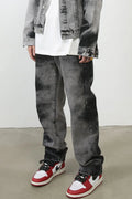 Men's Tie Dye Baggy Jeans with Pockets