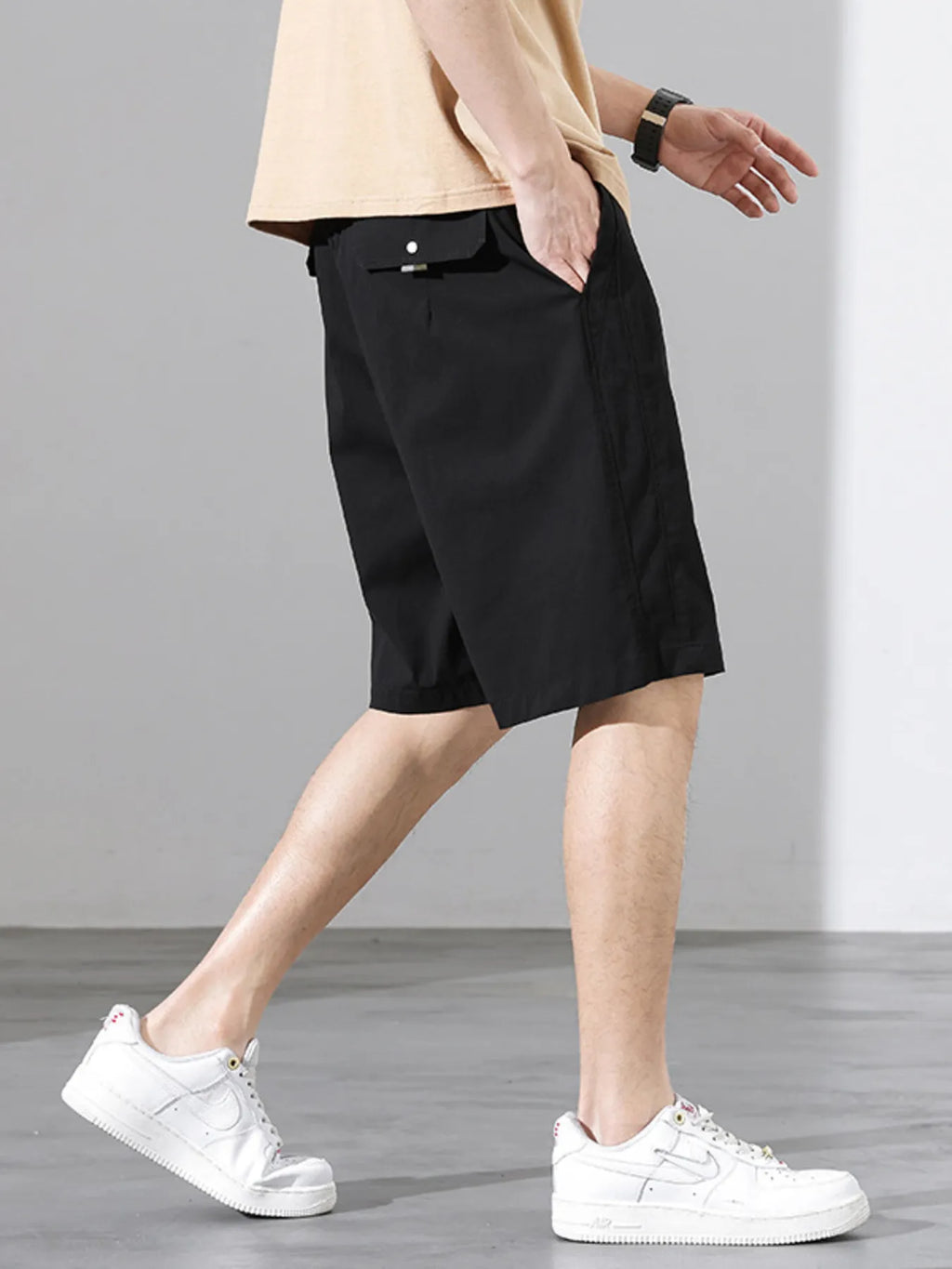 Men's Plus Size Casual Drawstring Shorts