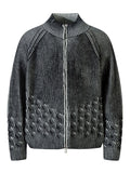 Men's Cable-Knit Zip-Up Cardigan