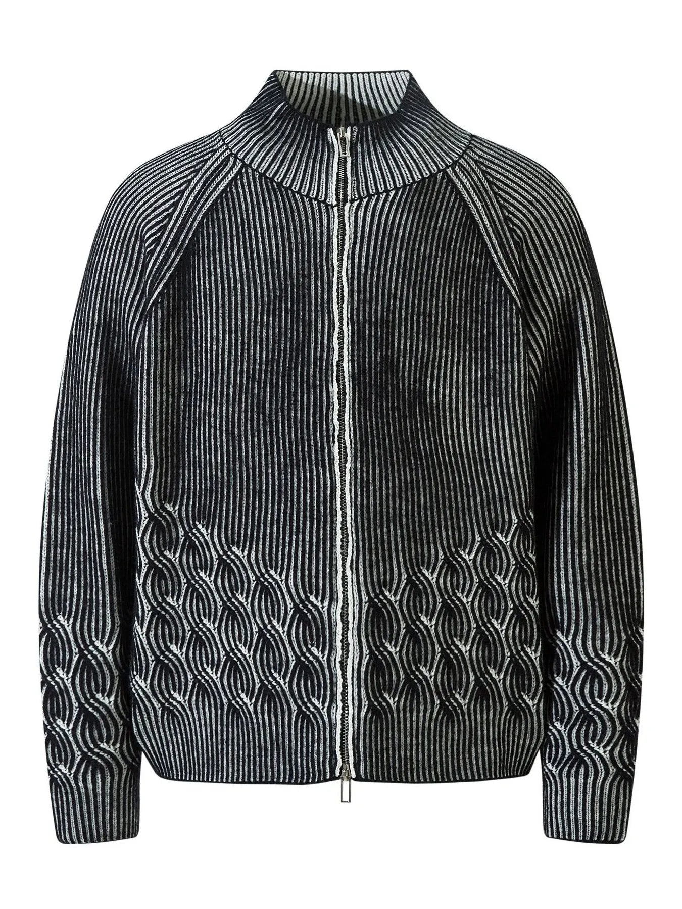 Men's Cable-Knit Zip-Up Cardigan