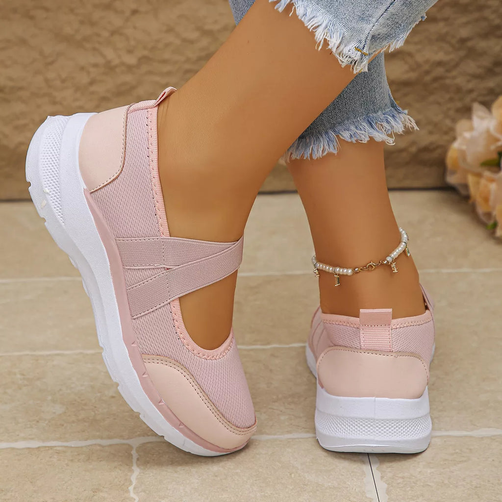 Comfortable Slip-Ons with Elastic Straps
