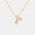 Gold-Plated Bubble Initial Letter Necklace