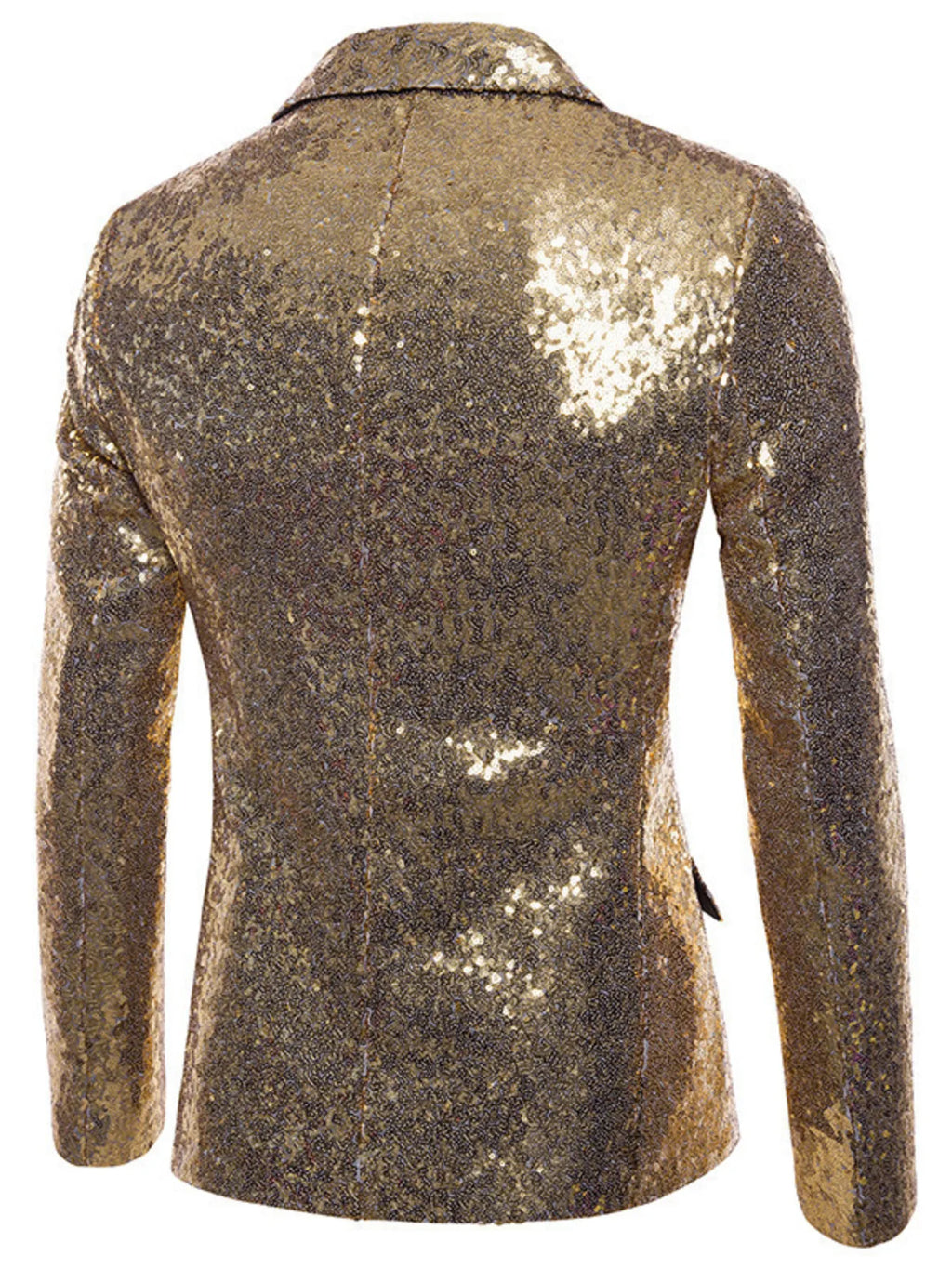 Men's Full Size Sequin One Button Blazer Plus Size