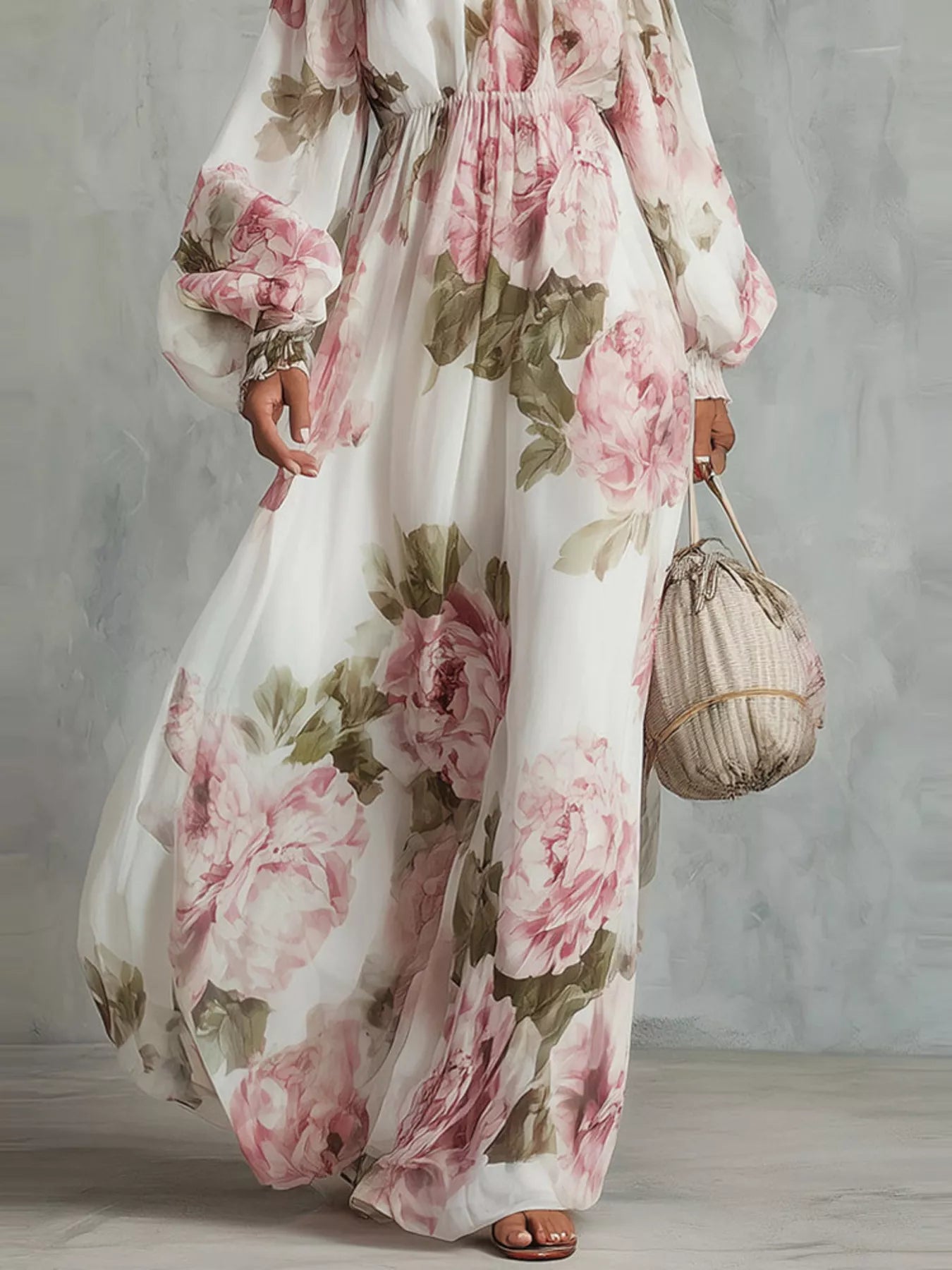 Floral Off Shoulder Maxi Dress