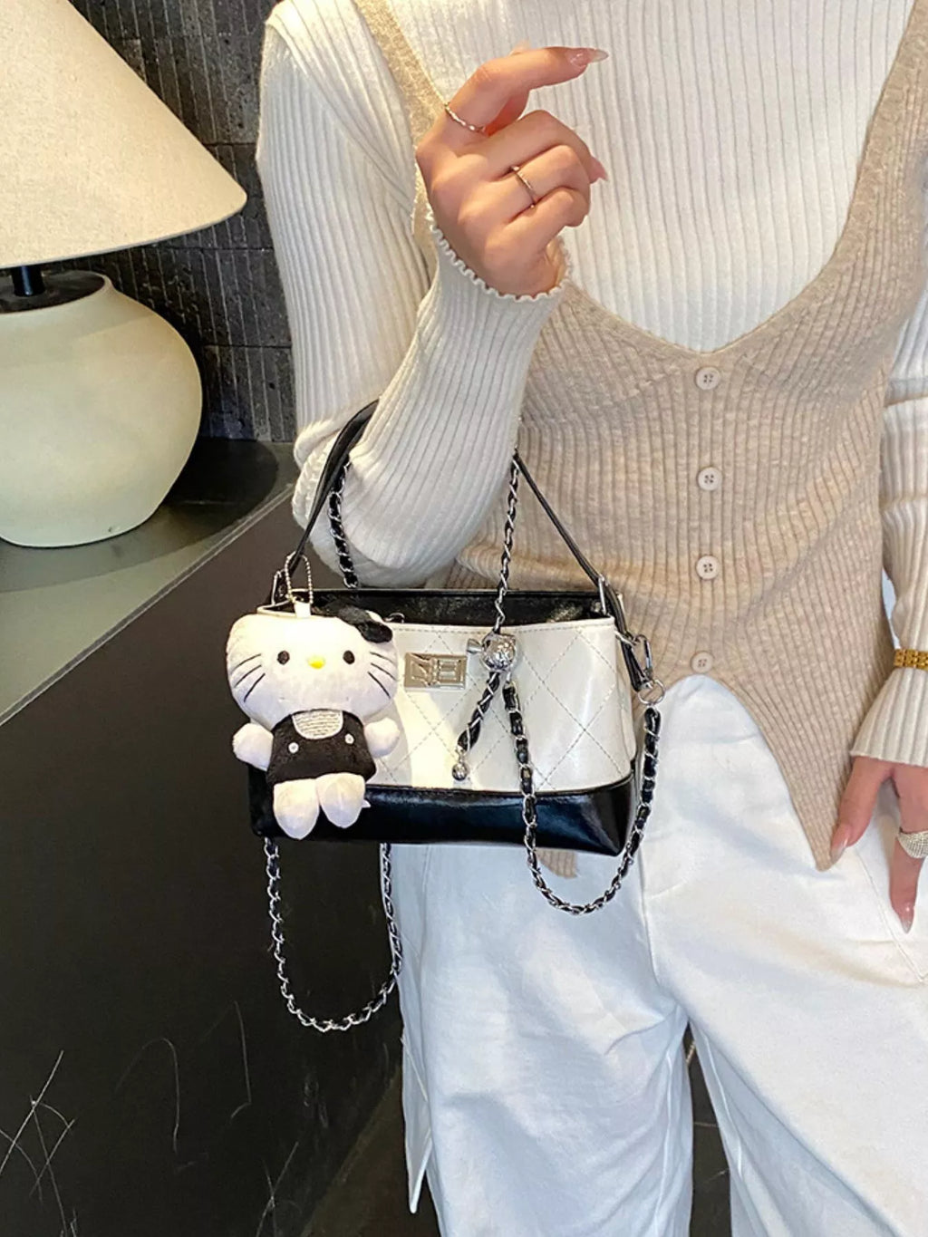 Quilted Chain Crossbody Bag