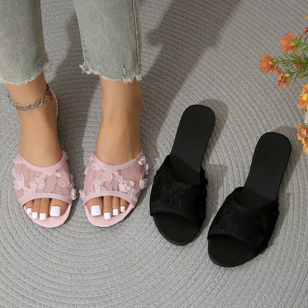 Open Toe Block Heel Sandals