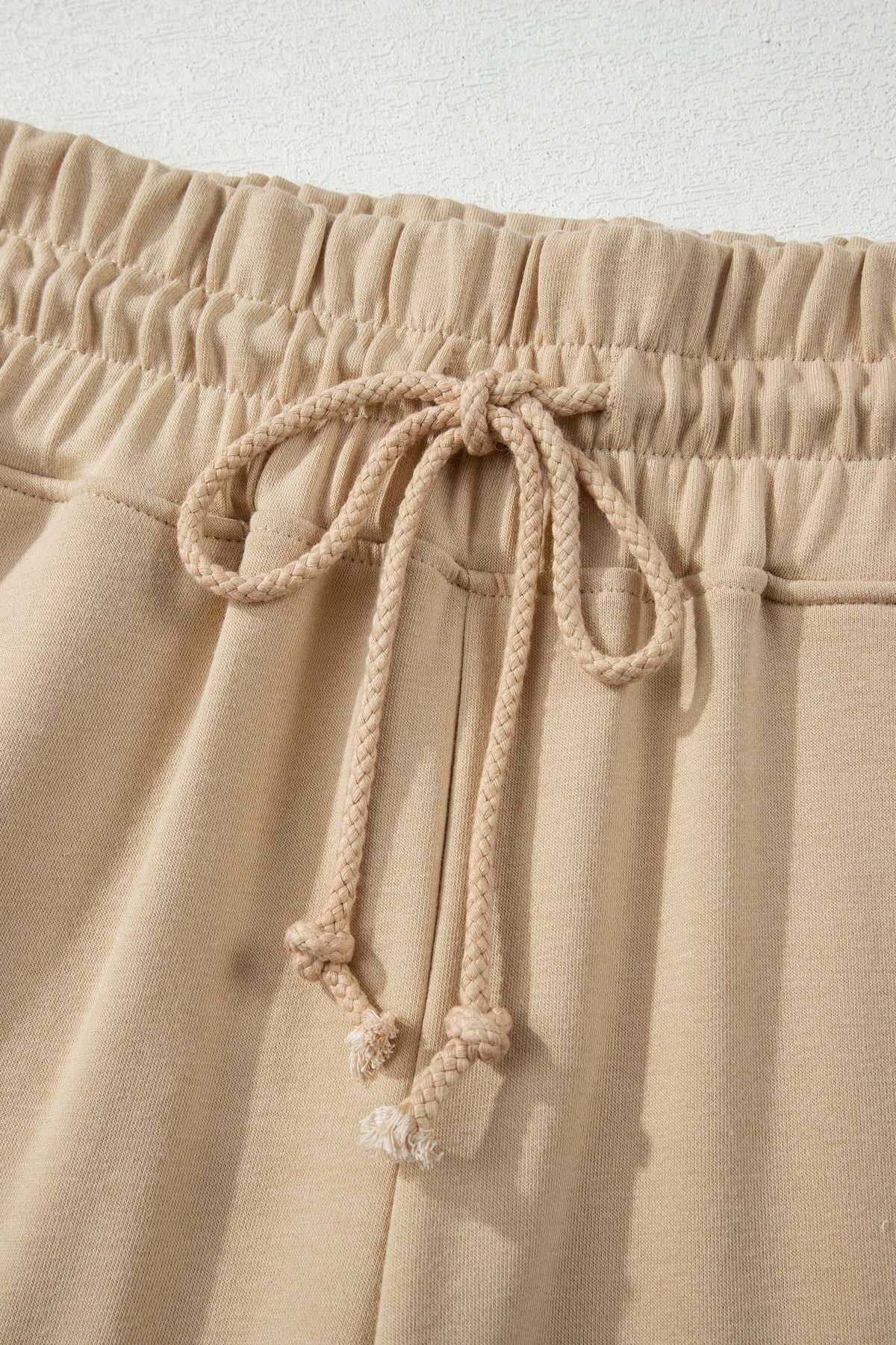 Solid Tee & Wide Leg Raw Hem Pants Set