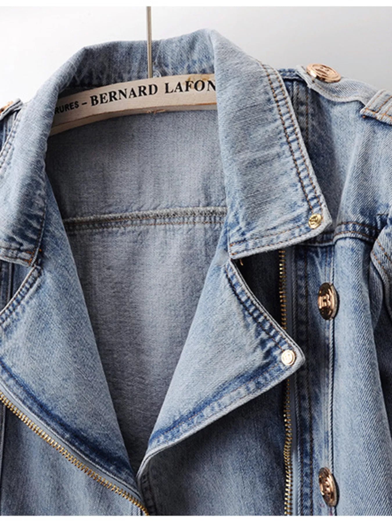 Asymmetrical Zip Denim Jacket
