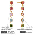 Color Zircon Tassel Earrings Collection