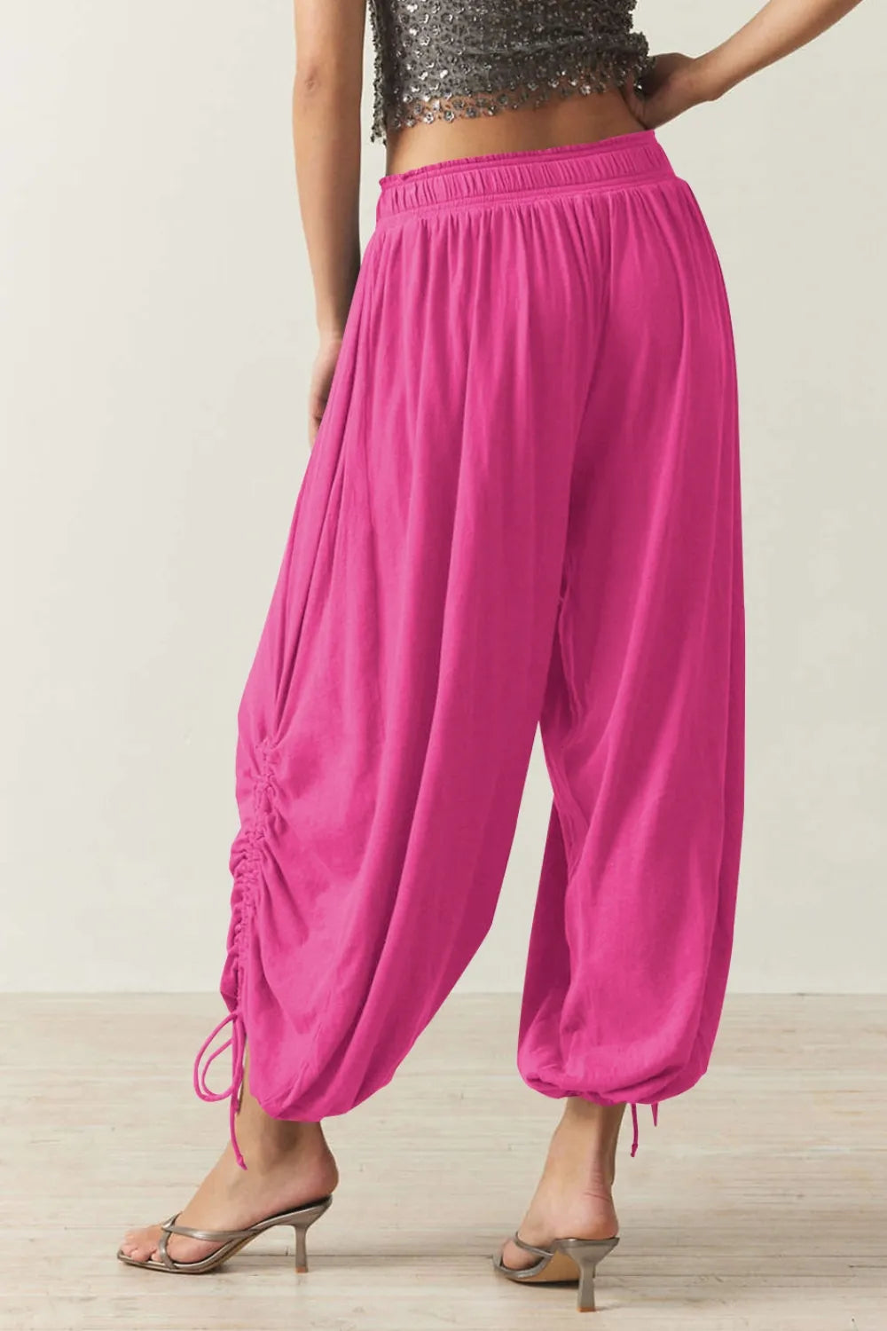 Drawstring Ruched Pants