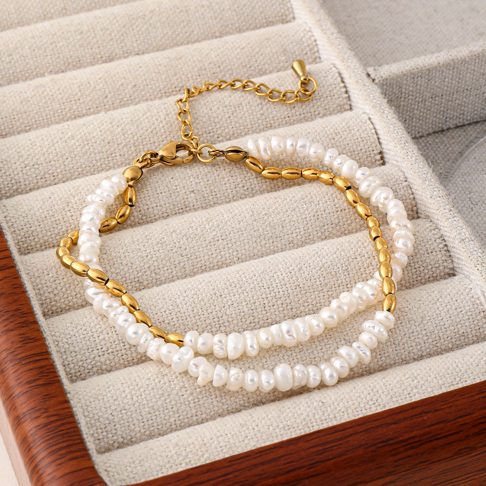 Double-layered Colorfast Bracelet Set For Women
