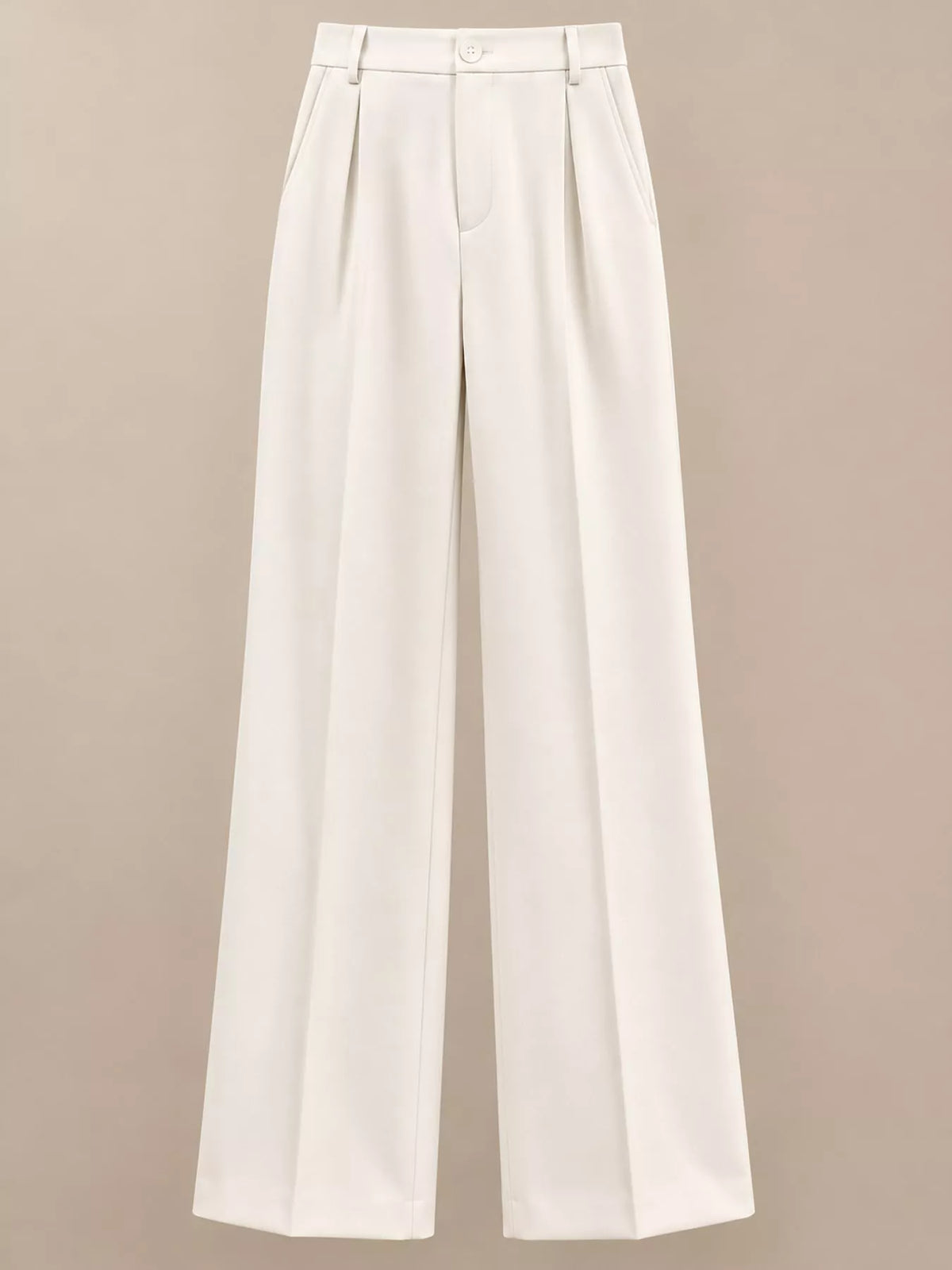 High-Waisted Pleated Wide-Leg Pants
