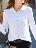 Full Size Button-Down Long Sleeve Shirt Plus Size