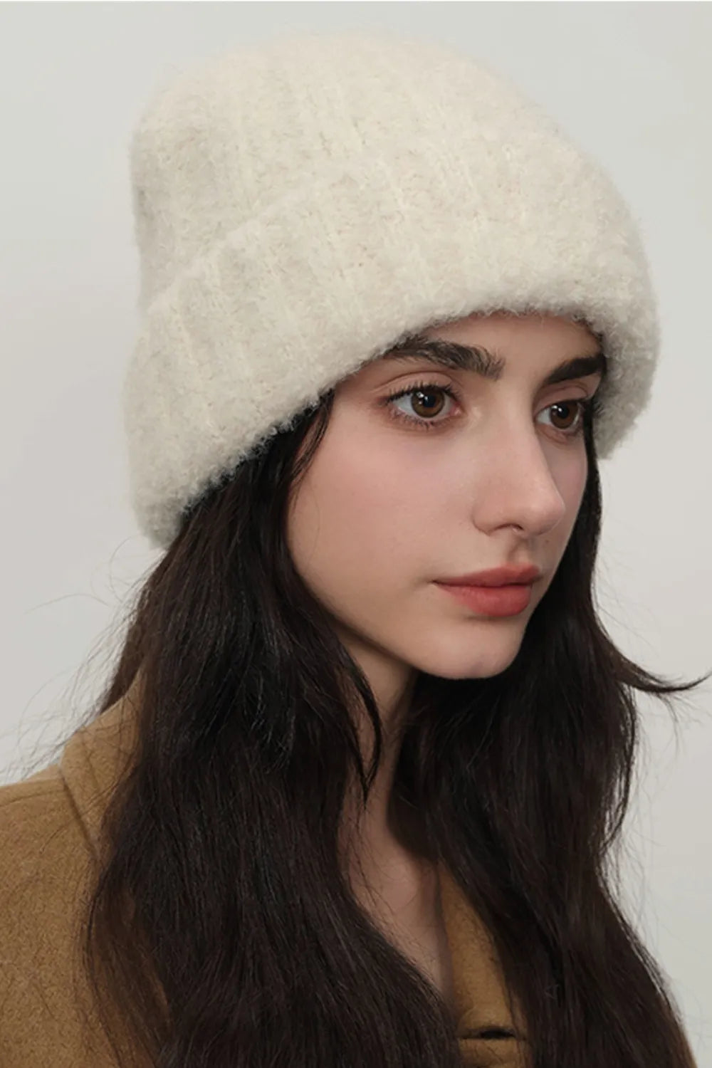 Solid Color Textured Thermal Knit Hat