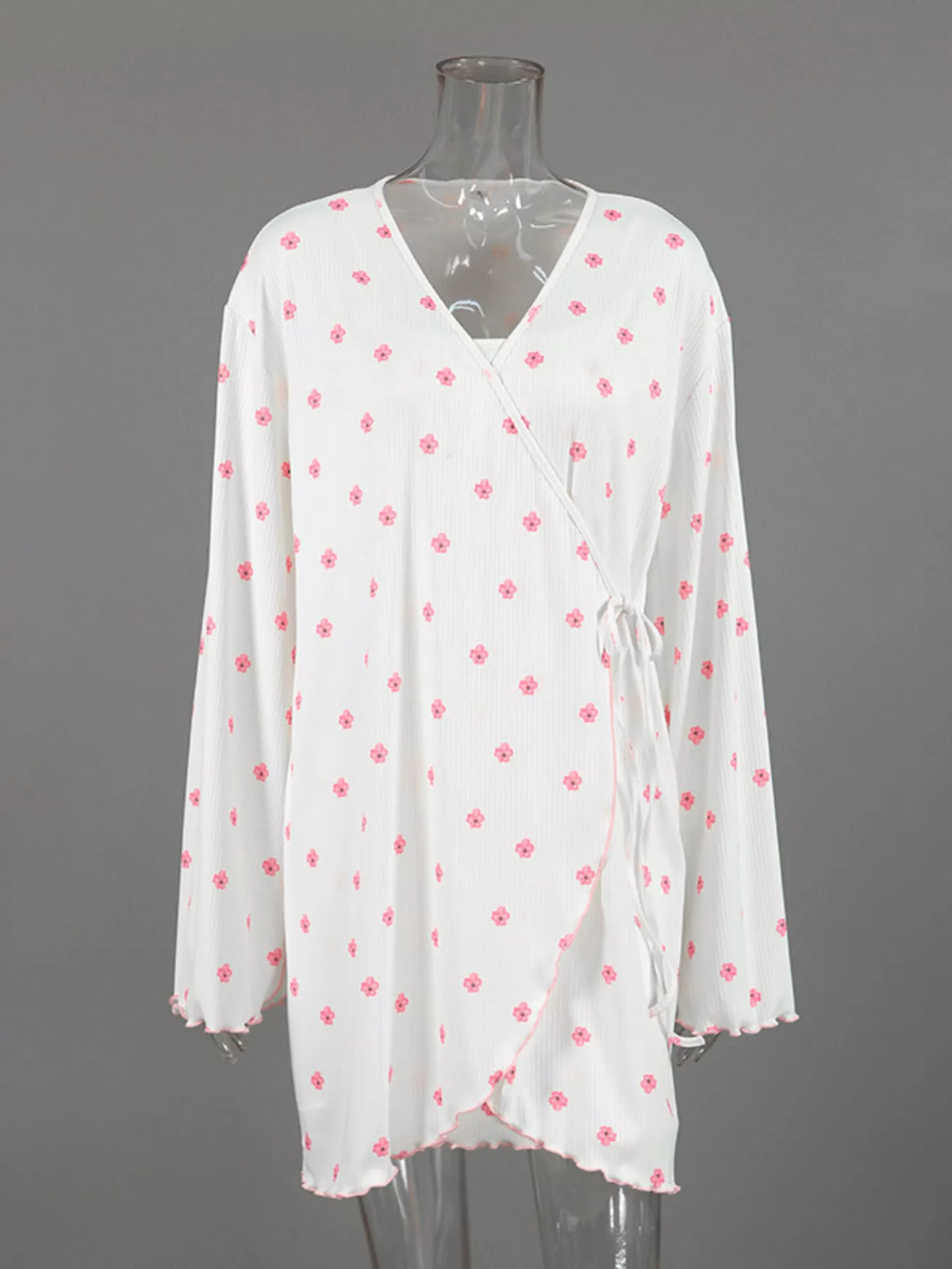 Floral Print Cami Dress and Cardigan Lounge Set