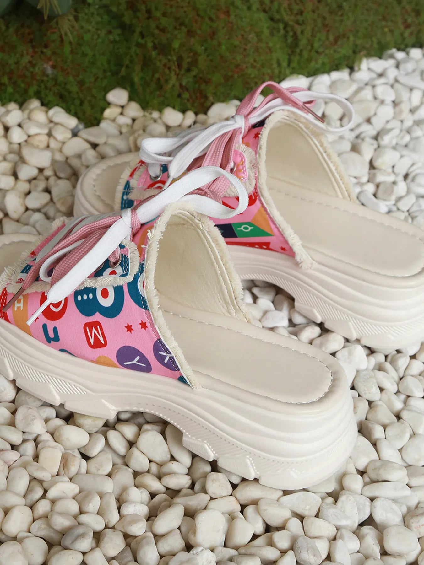 Platform Lace-Up Sandals