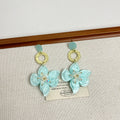 Resin Flower Pendant Earrings For Women