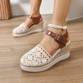 Round Toe Wedge Sandals