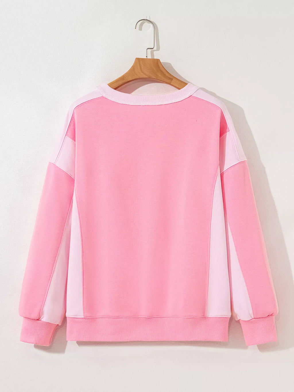 2-tone Color Block Patchwork Drop Shoulder Sweatshirt