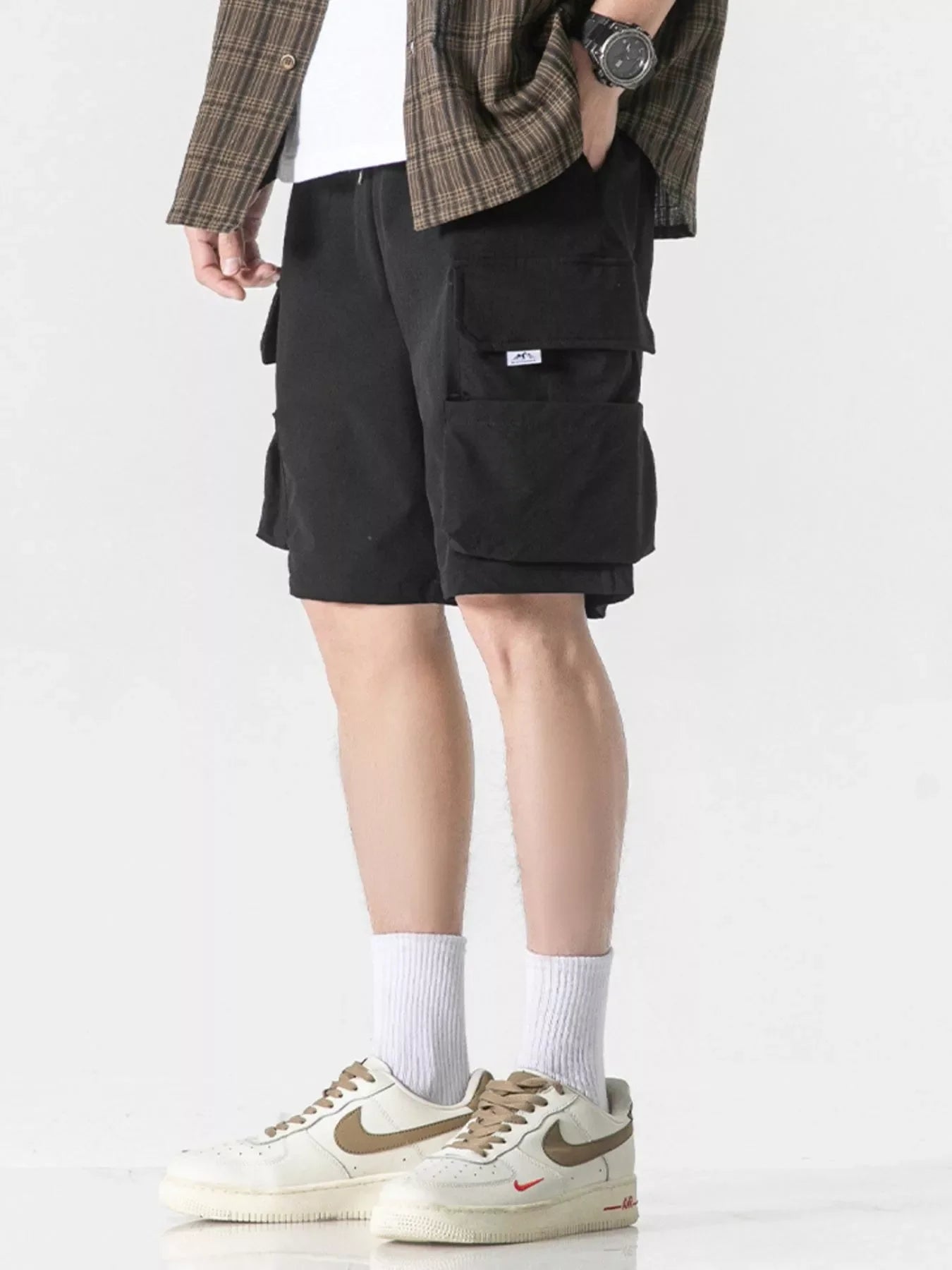 Men's Plus Size Loose Fit Cargo Shorts