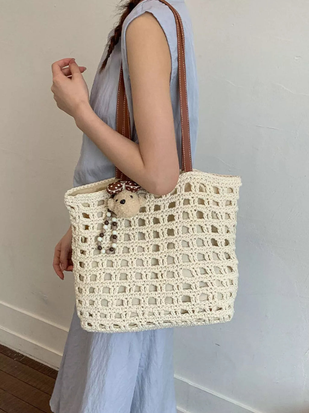 Woven Straw Handbag