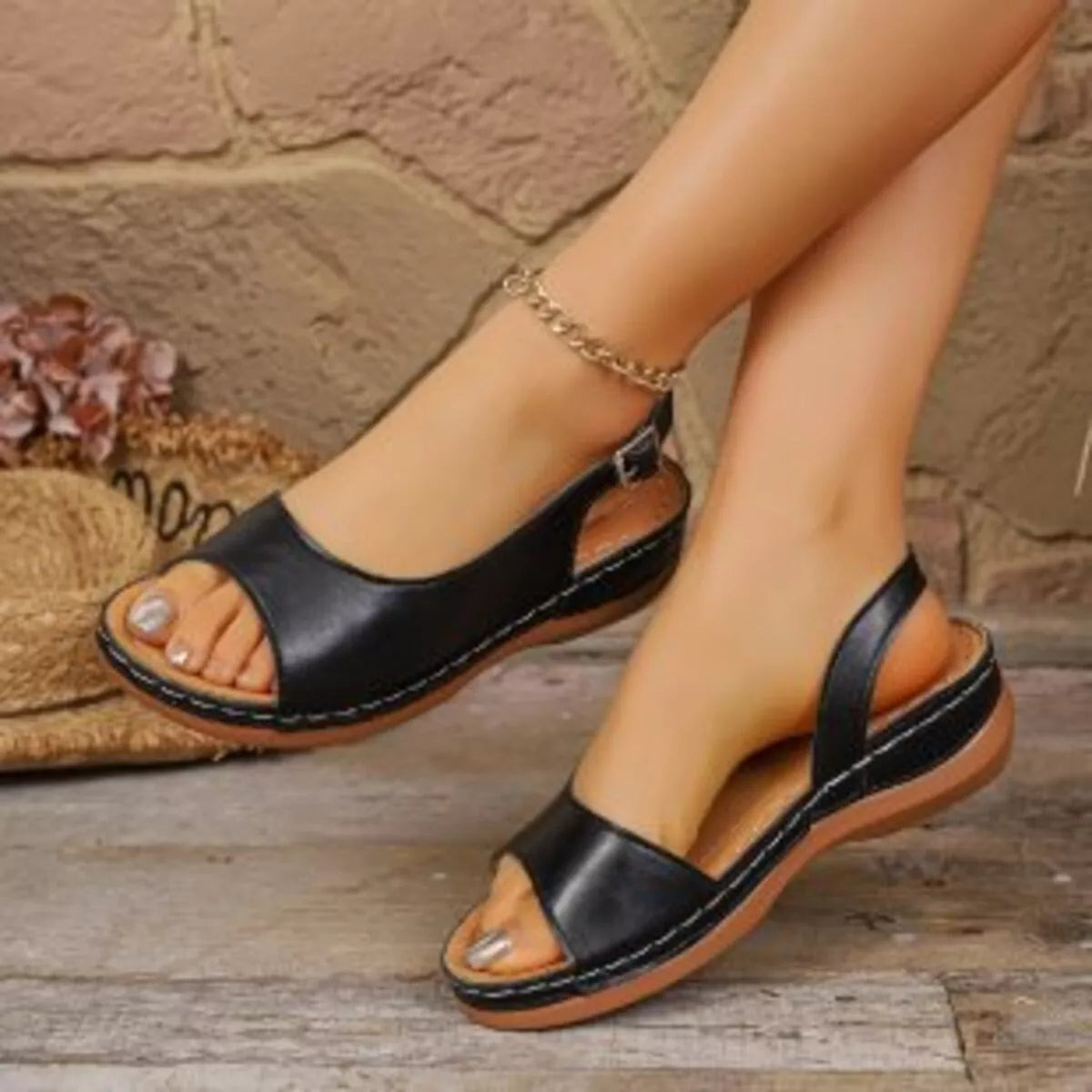 Open Toe Wedge Sandals